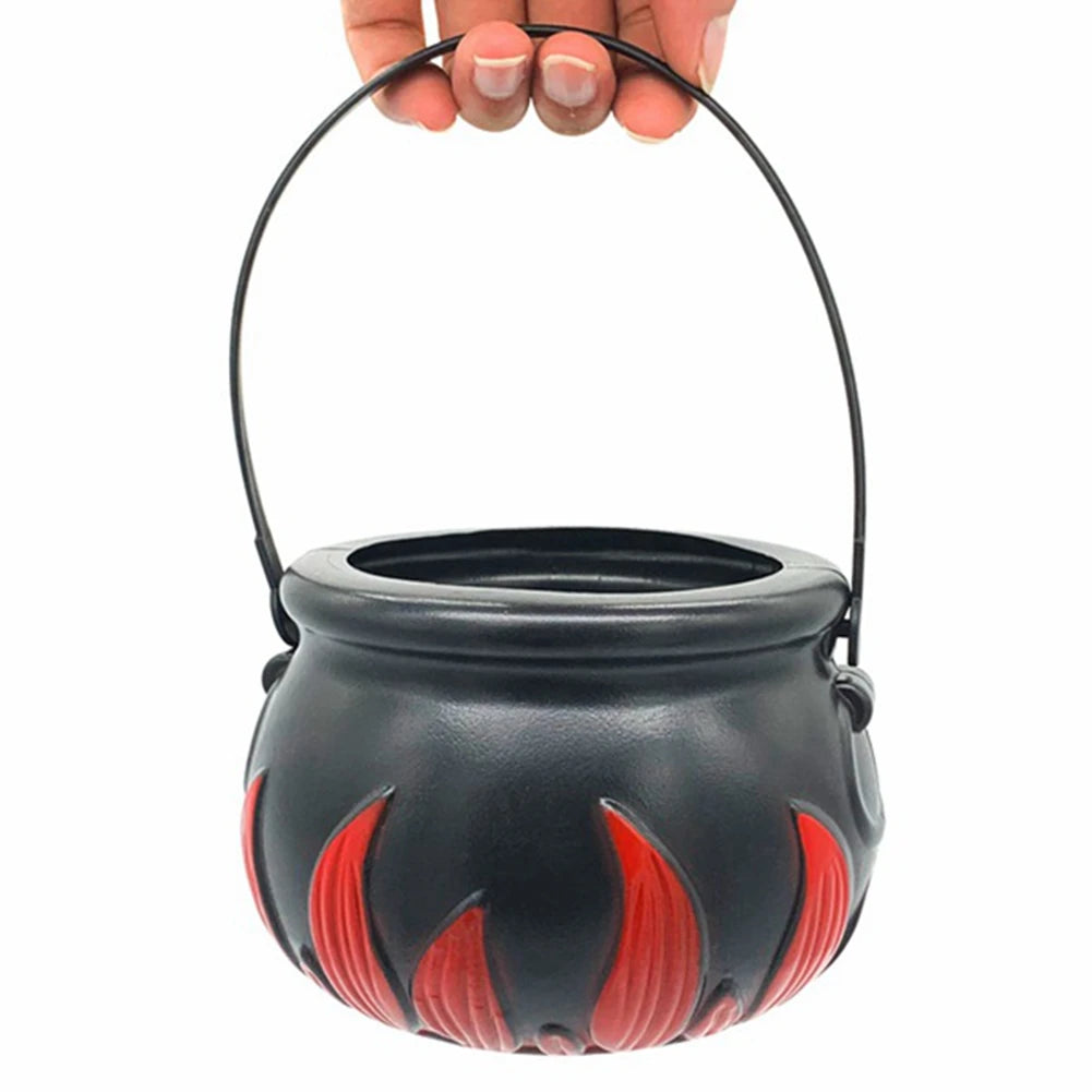 Halloween Mist Maker Fogger,Witch Cauldron Fog Maker Water Pond Fog Machine with 12 Color Changing LED Light EU Plug