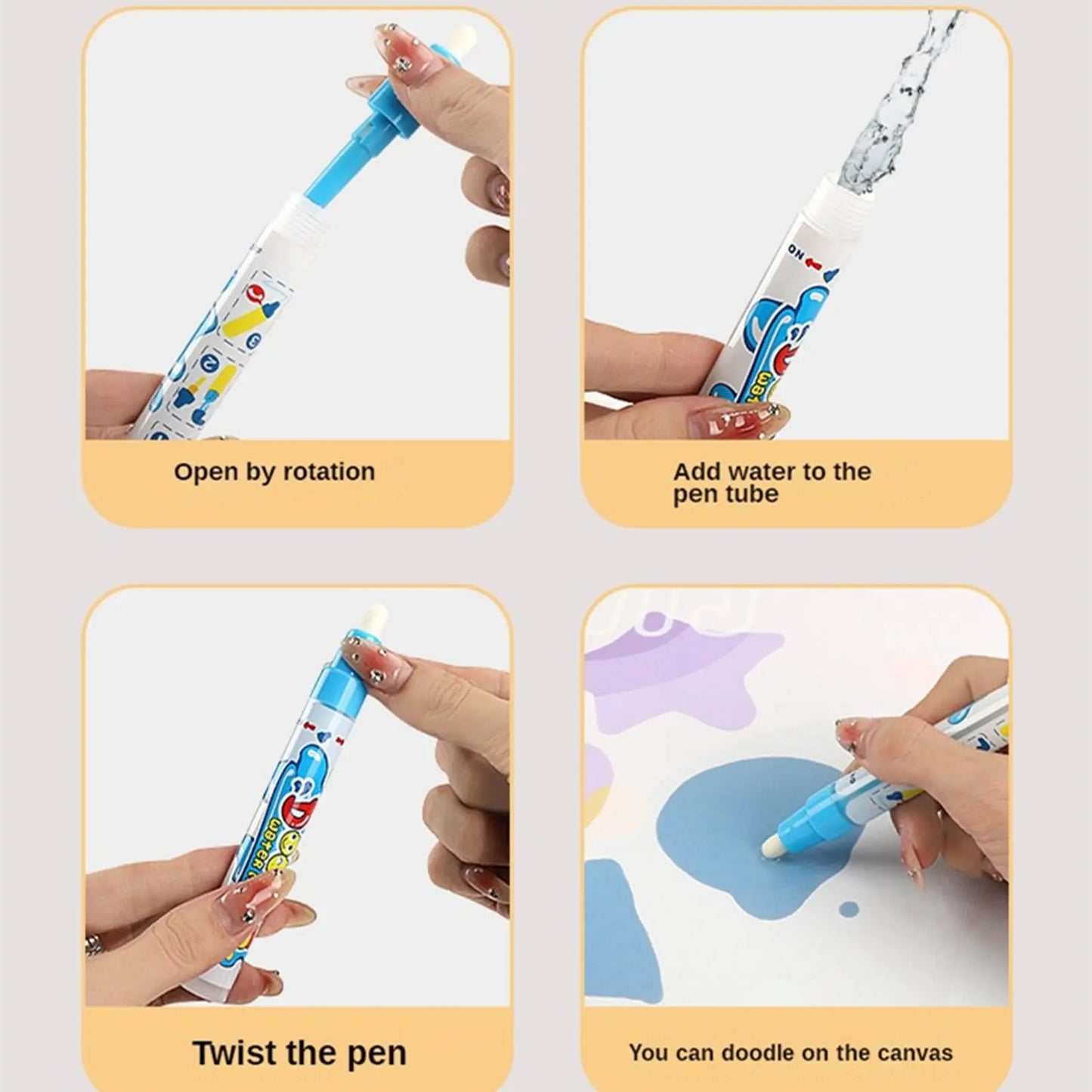 100X80Cm Water Doodle Mat Kids Toys Reusable Painting Writing Doodle Water Color Drawing Board Toddlers Preschool Education Toys